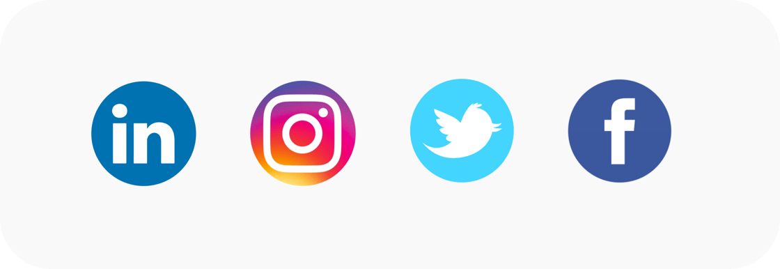 Les réseaux sociaux de Wizim : LinkedIn, Instagram, Twitter et Facebook